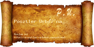 Posztler Urbána névjegykártya